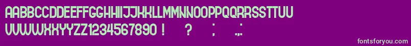 IndirectImplication Font – Green Fonts on Purple Background