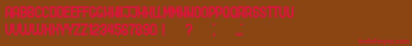 IndirectImplication Font – Red Fonts on Brown Background