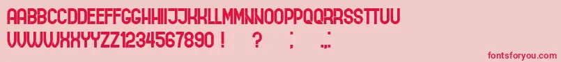 IndirectImplication Font – Red Fonts on Pink Background