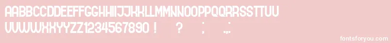 IndirectImplication Font – White Fonts on Pink Background