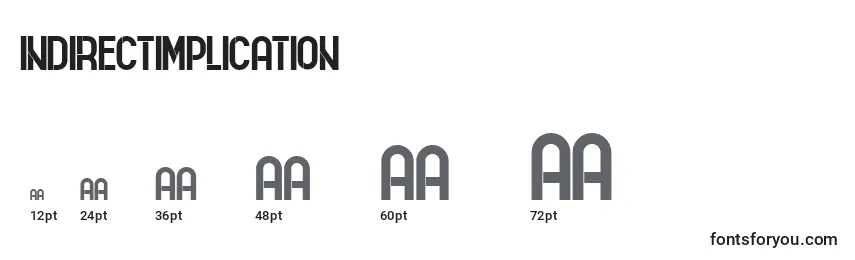 IndirectImplication Font Sizes