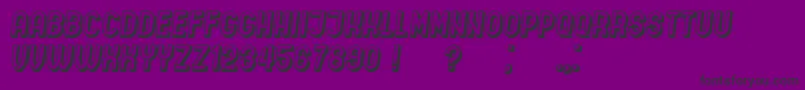 IndirectImplication3D Italic-Schriftart – Schwarze Schriften auf violettem Hintergrund