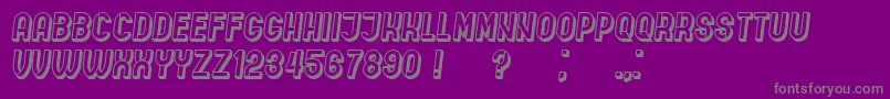 Шрифт IndirectImplication3D Italic – серые шрифты на фиолетовом фоне