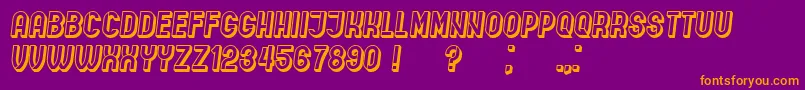 IndirectImplication3D Italic Font – Orange Fonts on Purple Background
