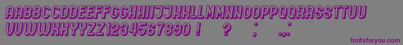 Шрифт IndirectImplication3D Italic – фиолетовые шрифты на сером фоне