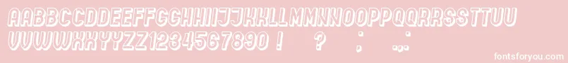 フォントIndirectImplication3D Italic – ピンクの背景に白い文字
