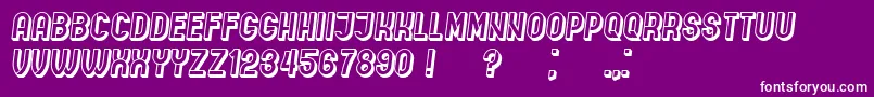 IndirectImplication3D Italic Font – White Fonts on Purple Background