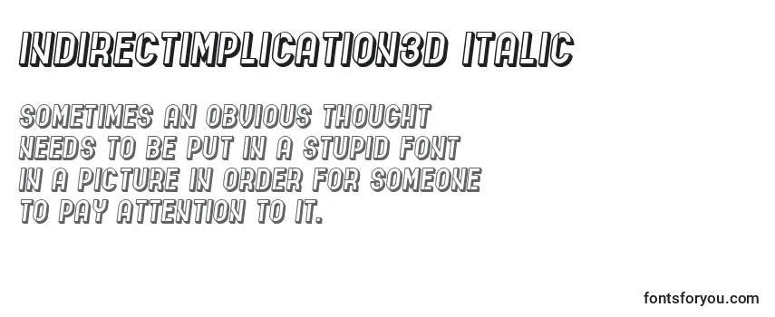 フォントIndirectImplication3D Italic