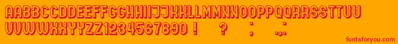 IndirectImplication3D Font – Red Fonts on Orange Background