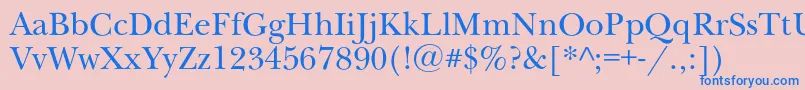 Newbaskervillec Font – Blue Fonts on Pink Background