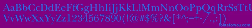 Newbaskervillec Font – Blue Fonts on Purple Background