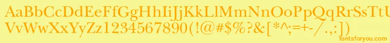 Newbaskervillec Font – Orange Fonts on Yellow Background