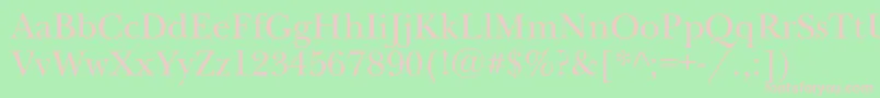 Newbaskervillec Font – Pink Fonts on Green Background