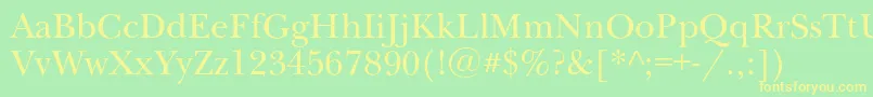 Newbaskervillec Font – Yellow Fonts on Green Background