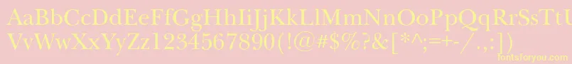 Newbaskervillec Font – Yellow Fonts on Pink Background