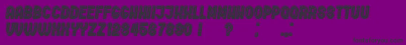 IndirectImplication3DFilled Italic-fontti – mustat fontit violetilla taustalla