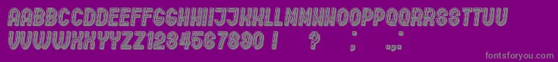 IndirectImplication3DFilled Italic Font – Gray Fonts on Purple Background