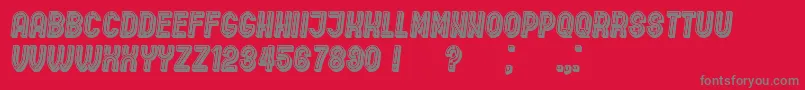 IndirectImplication3DFilled Italic Font – Gray Fonts on Red Background