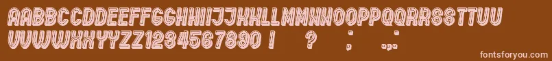 IndirectImplication3DFilled Italic Font – Pink Fonts on Brown Background
