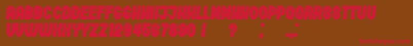 IndirectImplication3DFilled Italic Font – Red Fonts on Brown Background