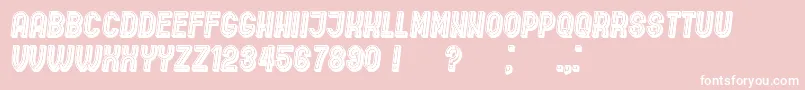 IndirectImplication3DFilled Italic Font – White Fonts on Pink Background