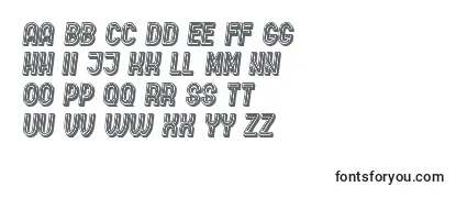 Обзор шрифта IndirectImplication3DFilled Italic