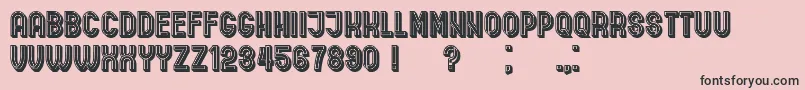 IndirectImplication3DFilled Font – Black Fonts on Pink Background