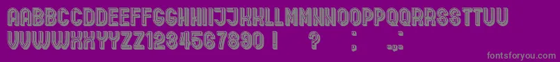 IndirectImplication3DFilled Font – Gray Fonts on Purple Background