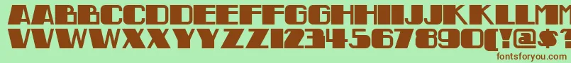 INDON   -fontti – ruskeat fontit vihreällä taustalla