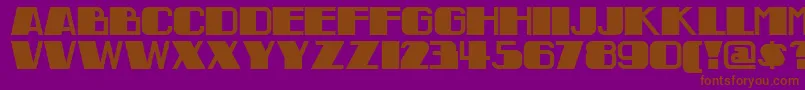 INDON   -fontti – ruskeat fontit violetilla taustalla
