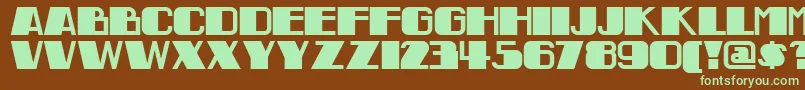 INDON   -fontti – vihreät fontit ruskealla taustalla