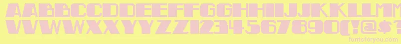 INDON    Font – Pink Fonts on Yellow Background