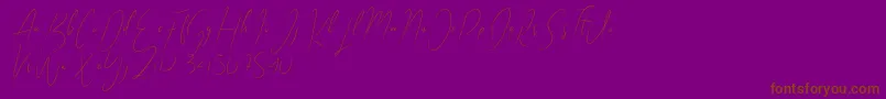 Шрифт Indonesia Island – коричневые шрифты на фиолетовом фоне