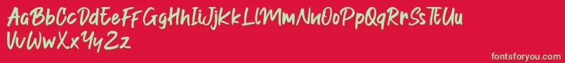 Indonesia Merdeka Font – Green Fonts on Red Background