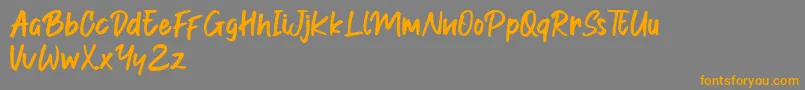Indonesia Merdeka Font – Orange Fonts on Gray Background
