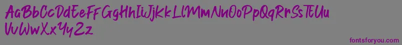 Indonesia Merdeka Font – Purple Fonts on Gray Background