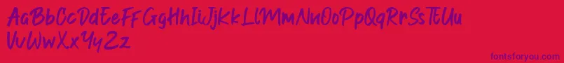 Indonesia Merdeka-Schriftart – Violette Schriften auf rotem Hintergrund