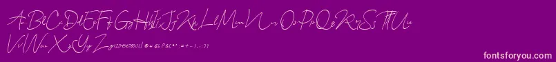 Indonesian Font – Pink Fonts on Purple Background