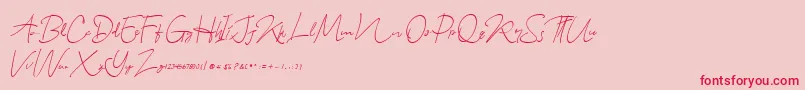 Indonesian Font – Red Fonts on Pink Background