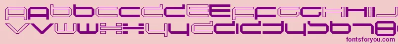 induction Font – Purple Fonts on Pink Background