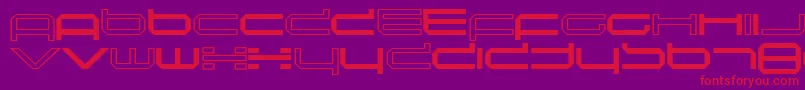 induction Font – Red Fonts on Purple Background