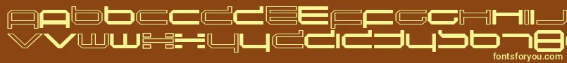 induction-fontti – keltaiset fontit ruskealla taustalla