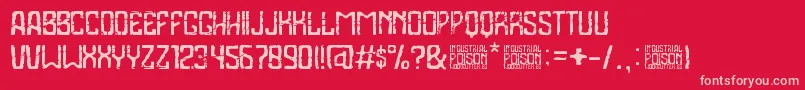 Industrial Poison Font – Pink Fonts on Red Background