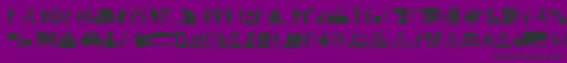 Industrial Worker Font – Black Fonts on Purple Background