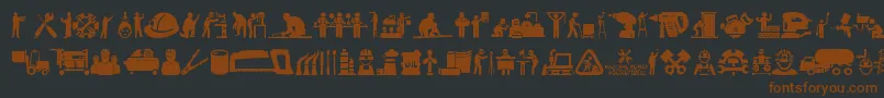 Industrial Worker Font – Brown Fonts on Black Background
