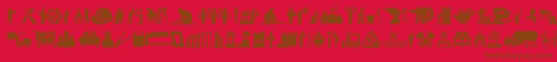 Industrial Worker Font – Brown Fonts on Red Background