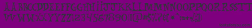 Mnkchunk Font – Black Fonts on Purple Background