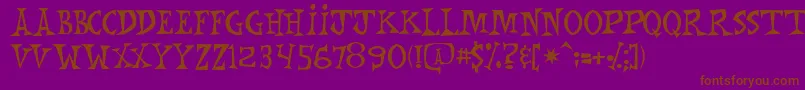 Mnkchunk Font – Brown Fonts on Purple Background