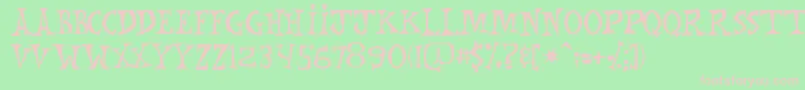 Mnkchunk Font – Pink Fonts on Green Background