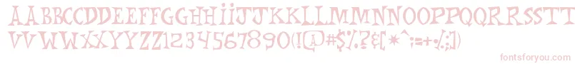 Mnkchunk Font – Pink Fonts on White Background